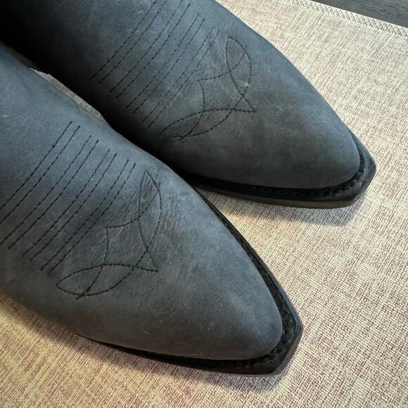 Alvies THE RAINEY Leather Boots Gray Women’s Size 8B Western Rodeo Cowgirl - Picture 12 of 16